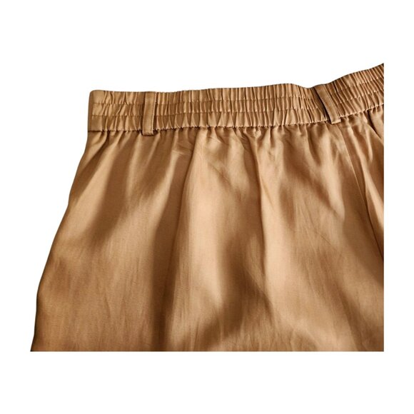 Torrid Plus-size Stretchy Linen Blend High Rise Brown Shorts with Pockets Size24 - Picture 7 of 15